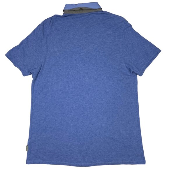 Ted Baker Mens Ovaskep Polo Collar Shirt 6 US/2XL XXL Blue Short Sleeve Preppy - Picture 10 of 11